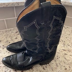 Tony Lama Black Cowboy Boots size 10 EE